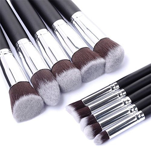 Bigdog brush set natural hair 10pcs makeup setting spra…