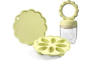 Baby Fruit Food Feeder & Mini Popsicle Ice Tray Set (Lemon Set)