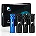 FX FFEXS LED Flashlight 4 Pack Small & Lightweight Flashlights Pocket Torch Multipack of Super Bright 9 LED Mini Aluminum - Flash Lamp Perfect for use Around The House use for Dog Walking Travel