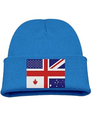 Canadian Flag Combination Kid's Hats Winter Funny Soft Knit Beanie Cap children Unisex