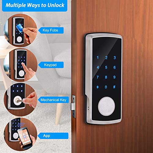 Smart Locks for Front Door, Keypad Deadbolt Keyless Entry Door Locks with Keypads Keyless Door Lock for Home Apartment… - Image 2