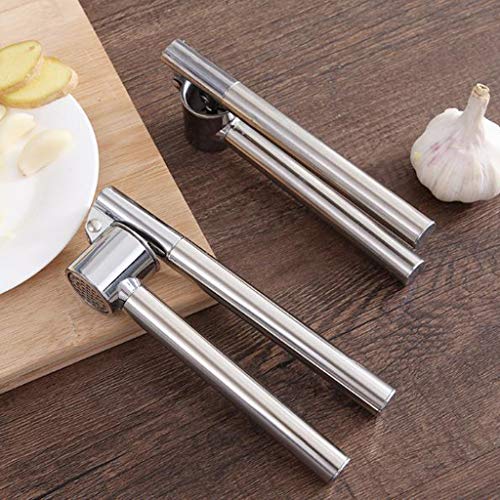 SMALLE ◕‿◕ Garlic Press Stainless Steel, Home Kitchen Tool Improved Version Garlic Press Stainless Steel
