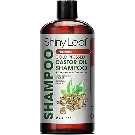 Shiny Leaf Cold Pressed Castor Oil Shampoo Hair Growth Shampoo