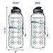 50oz Sport Water Bottle - Best for High Capacity Hydration - Clear Tritan Plastic, BPA Free, Flip Top, Leak Proof Lid, Re-Design Lid, New Strainer, Strong Reusable 50 oz Clear Sports Water Bottle