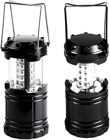 High Quality 2 Count Ultra Bright Camping Lantern which for Hiking, Emergencies, Hurricanes, Outages, Storms, Camping and Multi Purpose - Black - Divine LEDs