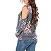 Mother Bee Women's Cold Shoulder Maternity Tunic Top by Rags and Couture ,Indigo,Medium