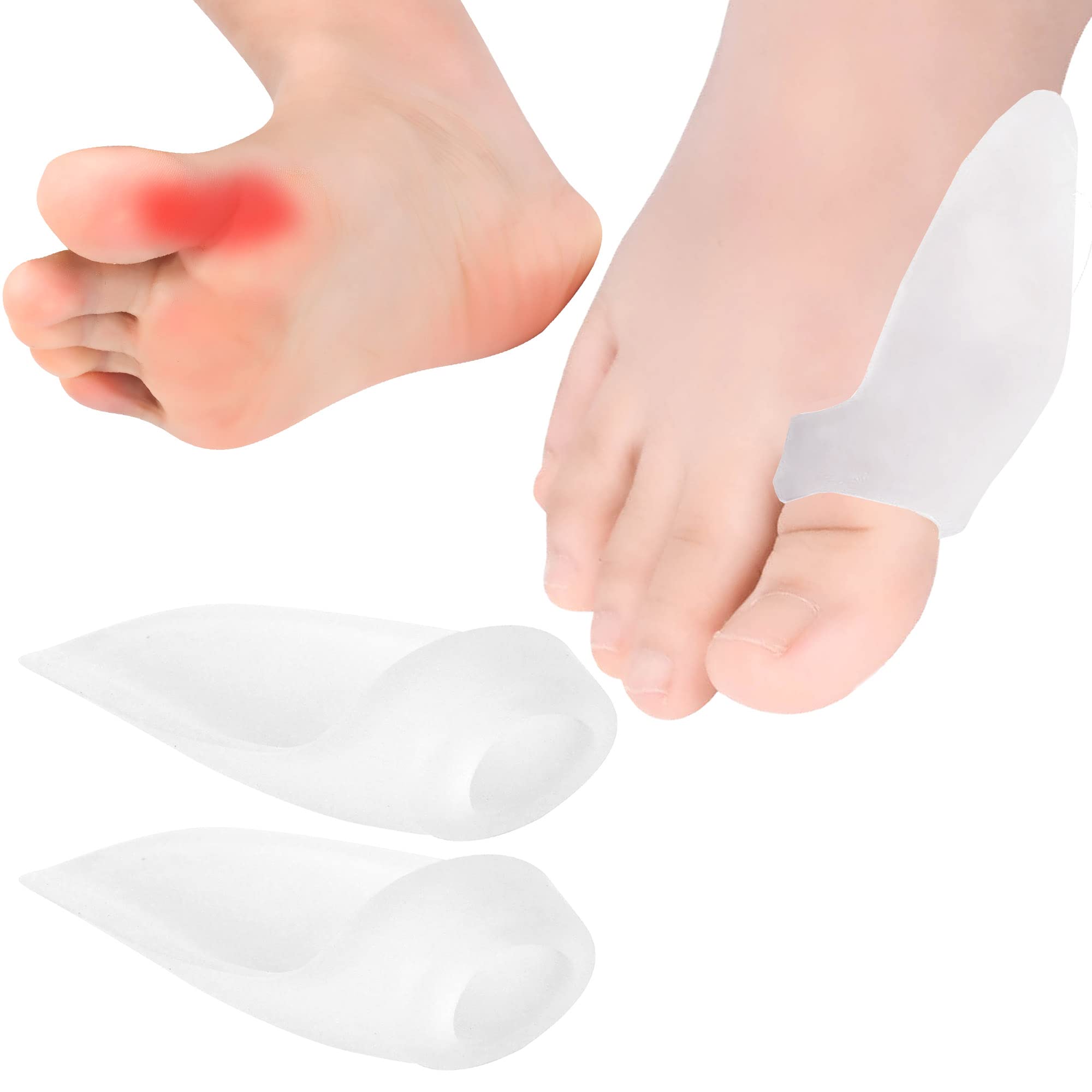 DYKOOK 8 PCS Bunion Protector for Big Toe Soft Gel Bunion Relief Cushions and Bunion Pad Guard Ease Blister and Rubbing Pain, Prevent Calluses