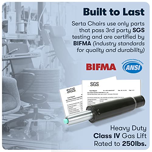 Serta Hannah Microfiber Office Chair with Headrest Pillow, Adjustable