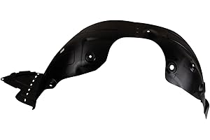 TRQ Front Right Inner Fender Liner Black Passenger Side Compatible with 2017-2018 Hyundai Santa Fe Sport HY1249171