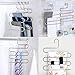 Myfolrena Pants Hangers S-Shaped Jeans Clothes Organizer for Closet Space Saving Slack Trousers Hangers Stainless Steel Hangers (4-Pack)