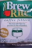 Brew Rite 737641 Coffee Filter, 3" and 3 1/2" Disc, White