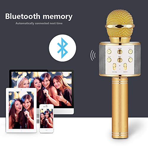 image for LET'S GO! Bluetooth Microphone for Kids Girls，DIMY Tosing Wireless K