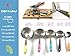Measuring Cups and Spoons Set – Incl 5 Measuring Cups Stainless Steel 5 Spoons and Clips | Use with Wet or Dry Ingredients | Stackable Nesting Variety Pack | 10 Piece Set