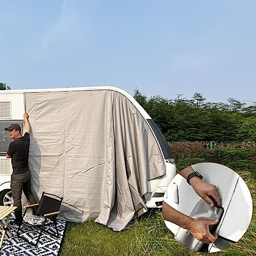 Dulepax Caravan Awnings Universal Sun Canopy for Motorhome 2.96 x 2.45m Campervan Awning 3000mm Waterproof, UV-Resistant for Car SUV/Vans