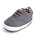 BENHERO Baby Boys Girls Canvas Toddler Sneaker Anti-Slip First Walkers Candy Shoes 0-24 Months 12 Colors(12cm,6-12 Months Infant, B/Dark Grey)