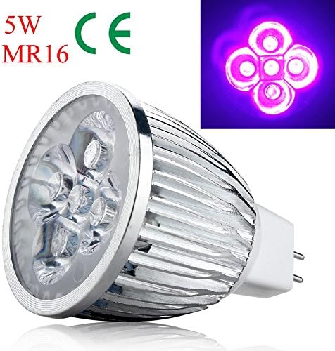 Zlimio 1-10 Pack LED UV Spotlight Bulb Ultraviolet Light Lamp, 4W/5W E27/GU10/MR16 Available for Landscape, Recessed, Track lighting