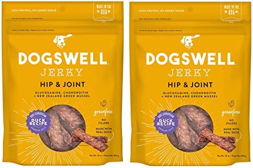 DOGSWELL Hip and Joint Duck Jerky Dog Grain Free Treats 10oz Made in USA