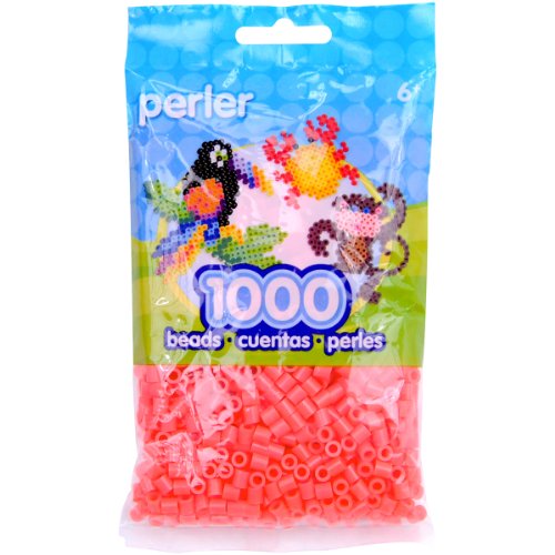 Brand New Perler Beads 1000/Pkg-Hot Coral Brand New