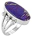 925 Sterling Silver Ring with Genuine Purple Turquoise Sizes 6 to 11 (7)