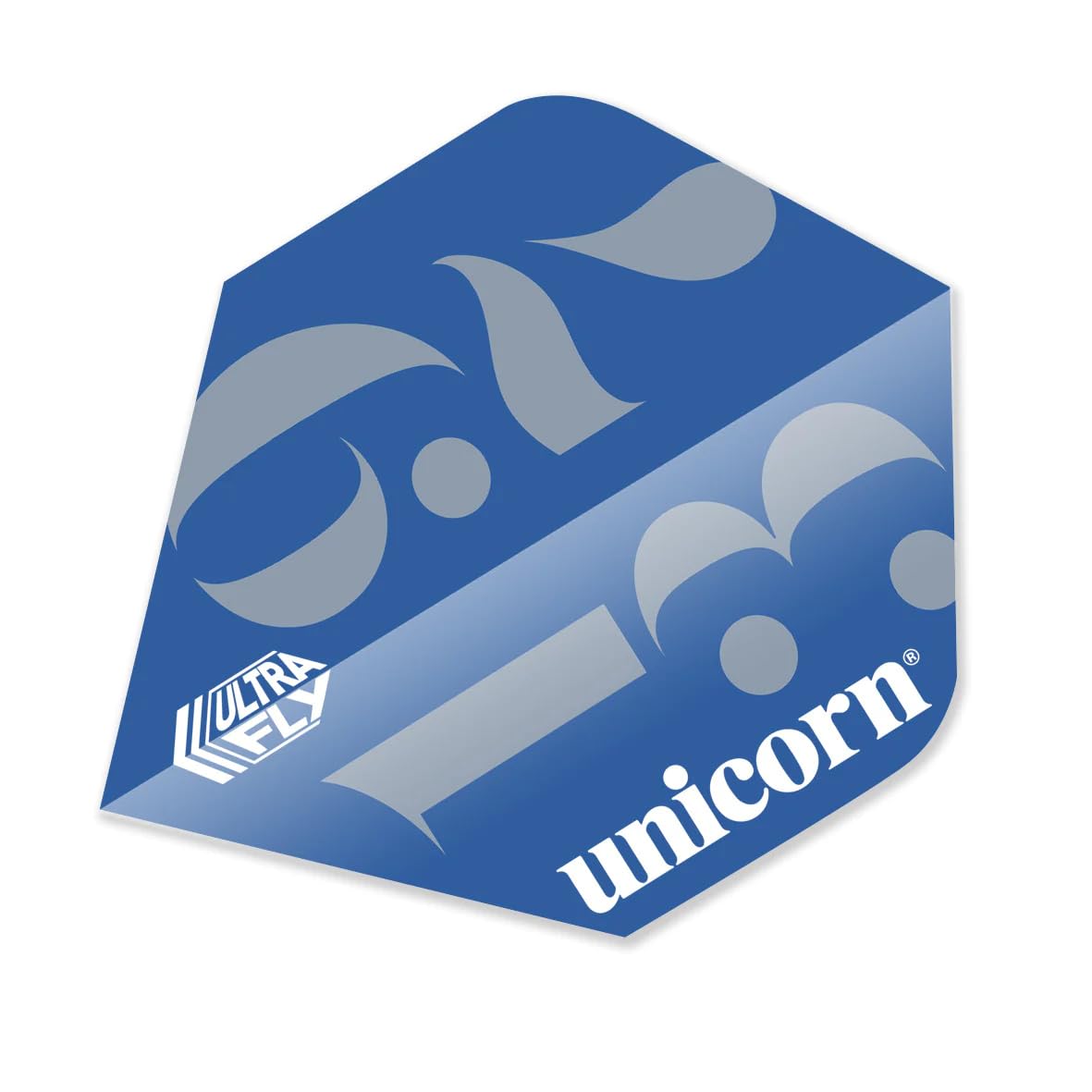 Unicorn UltraFly Dart Flights | Origins Blue Design | Standard Plus Shape| Ultra Durable 100 Micron Polyester PET