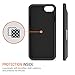 Trianium iPhone 8 Wallet Case [Walletium Series] for Apple iPhone 8 / iPhone 7 Case Wallet Credit Card Protective Holder Enhanced Grip/Card Slot Holder Cover [Heavy Duty Protection] - Black