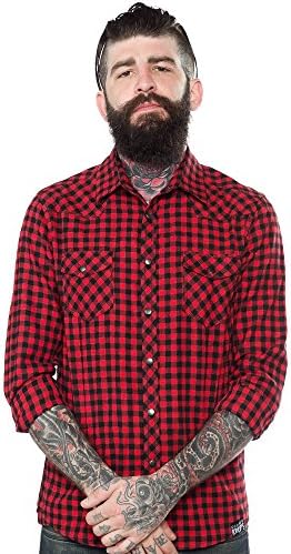 Kustom Kreeps Western Shirt Red XL