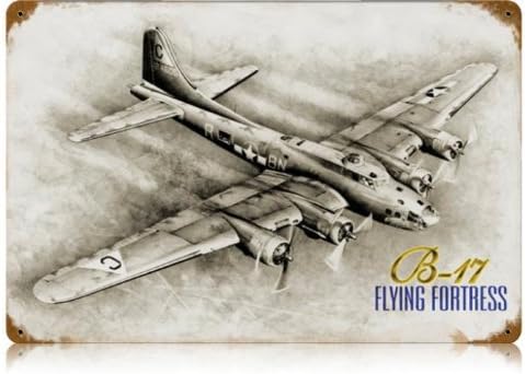 B-17 Flying Fortress Aviation Vintage Metal Sign - Victory Vintage Signs