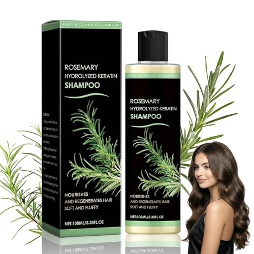 Champú De Romero Para El Crecimiento Del Cabello, 100ml Champú Orgánico De Romero Para La Caída Del Cabello, Fortalecedor Y Nutritivo Con Queratina Hidrolizada Para Hombres Y Mujeres