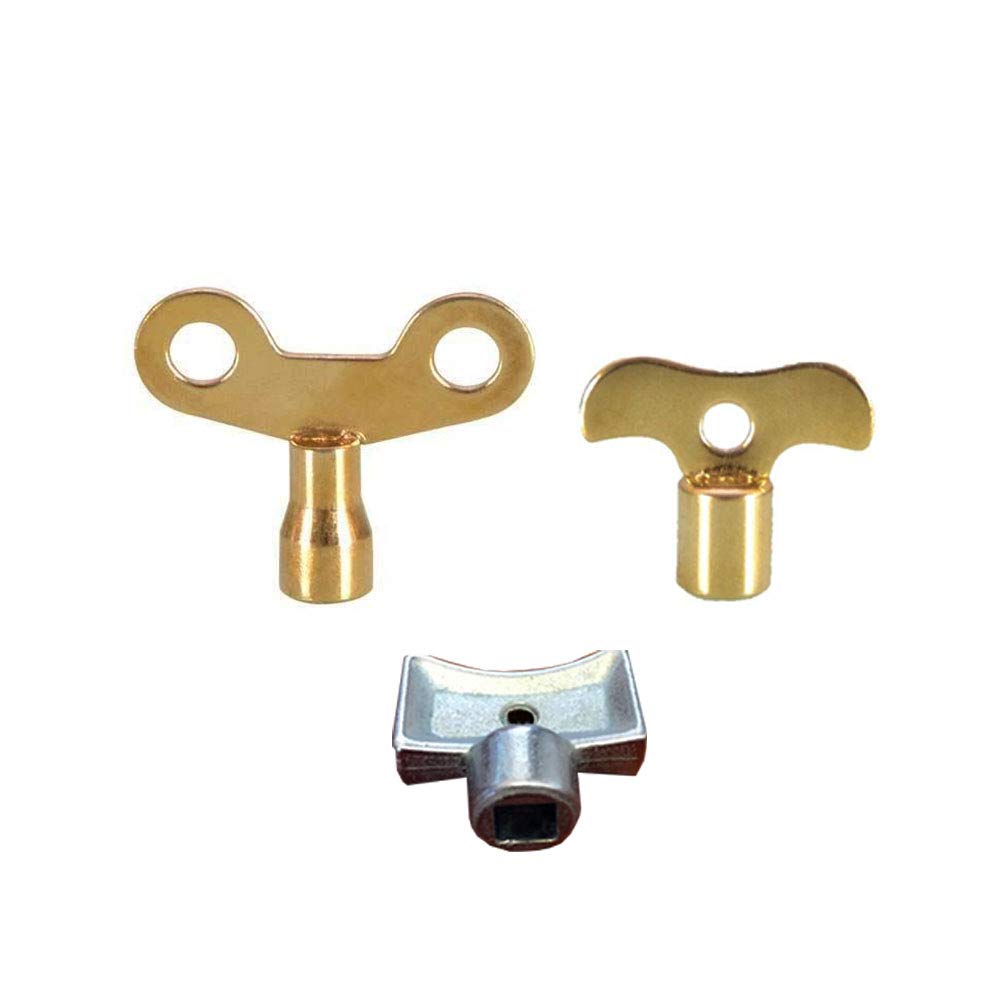 Faucet Key Radiator Key Water Tap Knob Switch Multi-Functional Key Kit Plumber Tool Key Workshop Assortment of Radiator Bleed Valve and Meter Utility Keys Pack of 3 Different Square Opening Keys