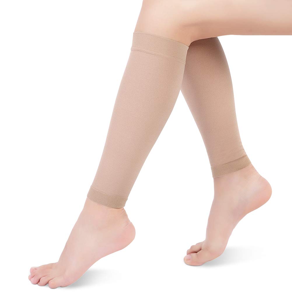Compression Calf Sleeves, Compression Stockings with Medical Gradient Compression, 20-30mmHg Footless Calf Compression Socks for Shin Splint, Varicose Vein, Edema, Women & Men
