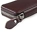 Ancicraft Pencil Case Leather Pouch Fountain Pen Holder With Zipper For Men Women (Coffee)