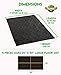 Bamboo Bath Mat for Bathroom - 24x16x0.3 Inch (LxWxH) - Black Coated, Stain Resistant, Foldable Bathmat - Ideal for Bathroom Floor Tub-Step Spa Sauna, and Underlay for Bath Rug