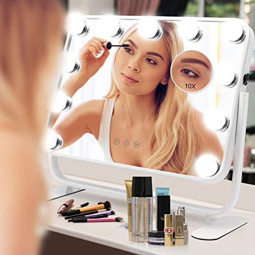 Vanity Mirror with 11 LED Lights Hollywood Lighted Makeup Mirror, 3