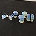 ZS Single Flare Clear Opalite Moonstone Ear Plugs and Tunnels with O-Ring Stretcher Expander Pair (5/8