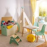 B. toys Table & Chair Set for Toddlers - 1 Table & 2 Mint Chairs view 2