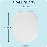 Croydex Bolsena Flexi-Fix Soft Close Toilet Seat White Quick Release Hinges view 6