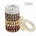 Coil Hair Ties Spiral Hair Scrunchies Phone Cord Hiar Ties Metallic Traceless Ponytail Holder 10 Pack