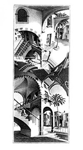 Amazon De Acrylglasbild M C Escher Oben Und Unten 45 X 79cm