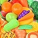 FUN LITTLE TOYS 128 pcs Play Food for Kids Kitchen, Pretend Food Plastic Food Toy for Toddlers