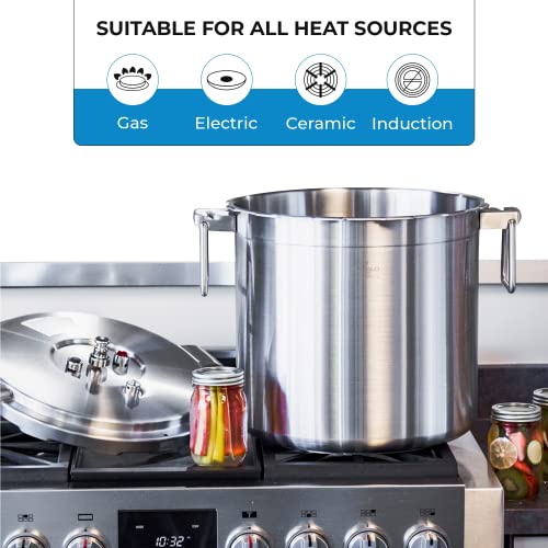 Buffalo 32 Quart Stainless Steel Pressure Cooker Extra Large Canning