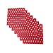 Red And White Polka Dot Party Napkins, 40 Count, 6.5