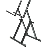 Stage Rocker Heavy Duty Amp Stand for Guitar and Bass, Stable 64&deg; A-Frame Support for Heavy Duty Amps, 150 lbs Capacity, Adjustable Height 26&ndash;31", Black