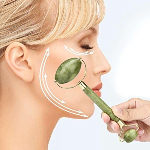 HKFV Amazing Creative Superb High Quality Design Face Massage Tools,Facial Massage Jade Roller Face Body Head Neck Nature Beauty Device (Pattern D)