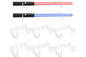 WANLIAN Lightsaber Stand, Wall Mount, Horizontal Display, Acrylic Material, 6 Levels, 10 Pounds Load Capacity