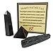 Beverly Oaks 3 Pcs Black Tourmaline Crystal Collection ~ Obelisk Tower, Pyramid and Raw Tourmaline Chunk ~ Chakra, Reiki and Metaphysical ~ Crystals and Healing Stones Therapy COA
