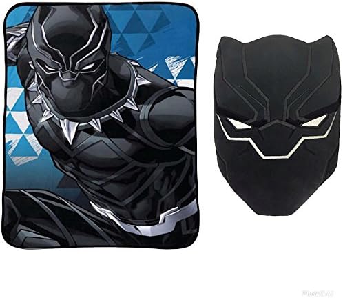 Marvel Avengers Black Panther Nogginz Pillow and Blanket Kids Bedding Set