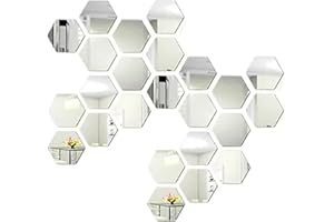 Mirror Wall Stickers, Acrylic Reflective Wall Decals for Home Decor, with Self Adhesive Backing for Living Room Bedroom Kitch