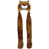 Plush Novelty Animal Hat: One Size Fits All Adults & Children/Soft, Warm Beanie Hat