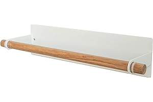 Yamazaki Home Tosca Magnetic Paper Towel Or Dish Towel Holder - Kitchen Storage - Dish Towel - Steel + Wood