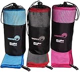 Premium Microfiber Towel for Travel, Bath, Sports & Outdoors + FREE Hand/Face Towel & Mesh BAG. Antibacterial, Quick-dry, Compact. With Hook. Limited Time Offer!